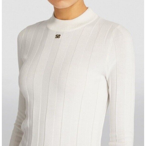 SANDRO Paris Ribbed Logo Lightweight Sweater Size 4 US XL NWT $245 MSRP - Picture 1 of 12